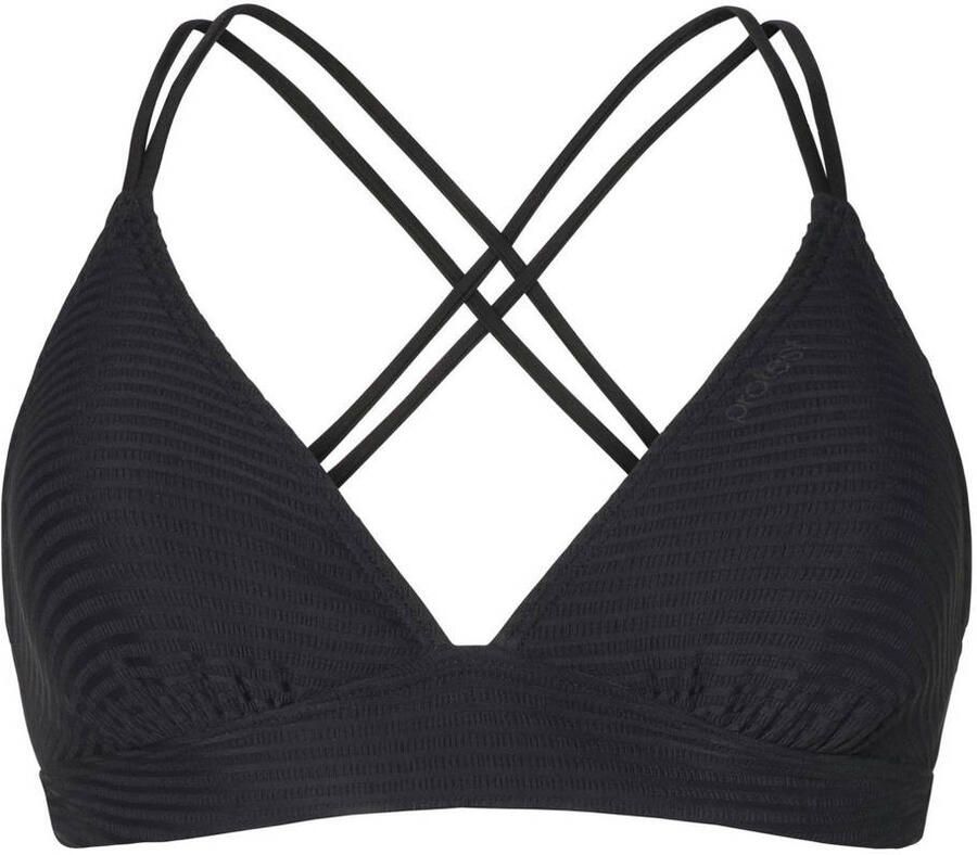 Protest voorgevormde triangel bikinitop MIXPATIO met ribstructuur zwart - Foto 3