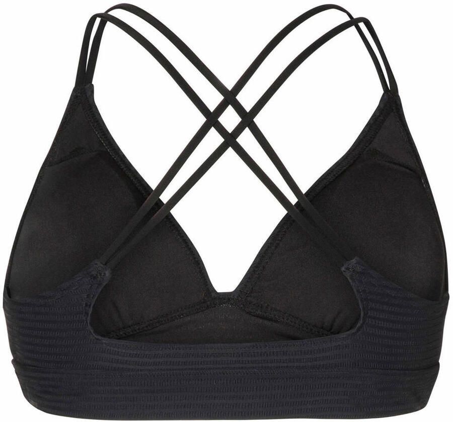 Protest voorgevormde triangel bikinitop MIXPATIO ribstructuur zwart