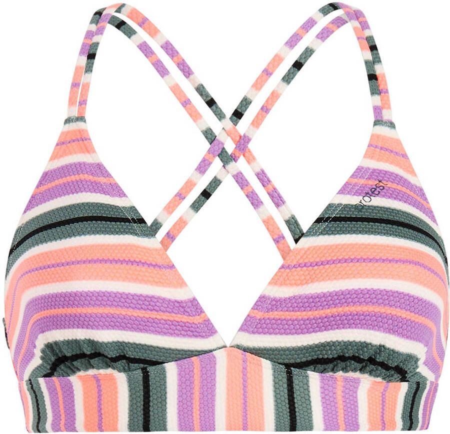Protest voorgevormde triangel bikinitop MIXSUPERA roze groen wit