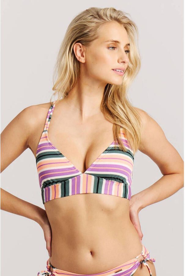 Protest voorgevormde triangel bikinitop MIXSUPERA roze groen wit - Foto 3