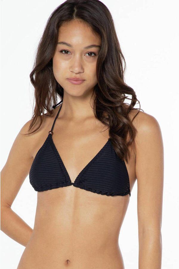 Protest voorgevormde triangel bikinitop MIXTIMARU met ribstructuur zwart - Foto 4