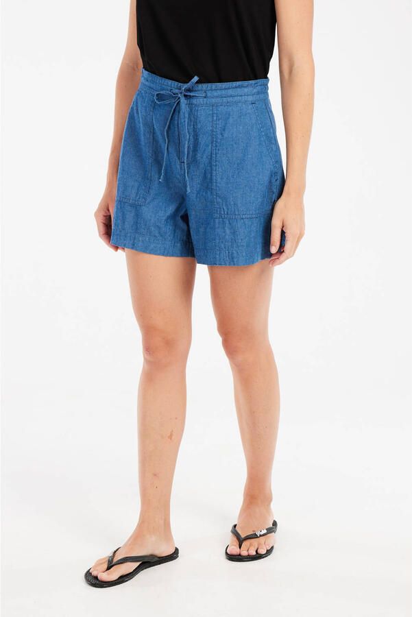 Protest wide leg regular waist denim short medium blue denim - Foto 3