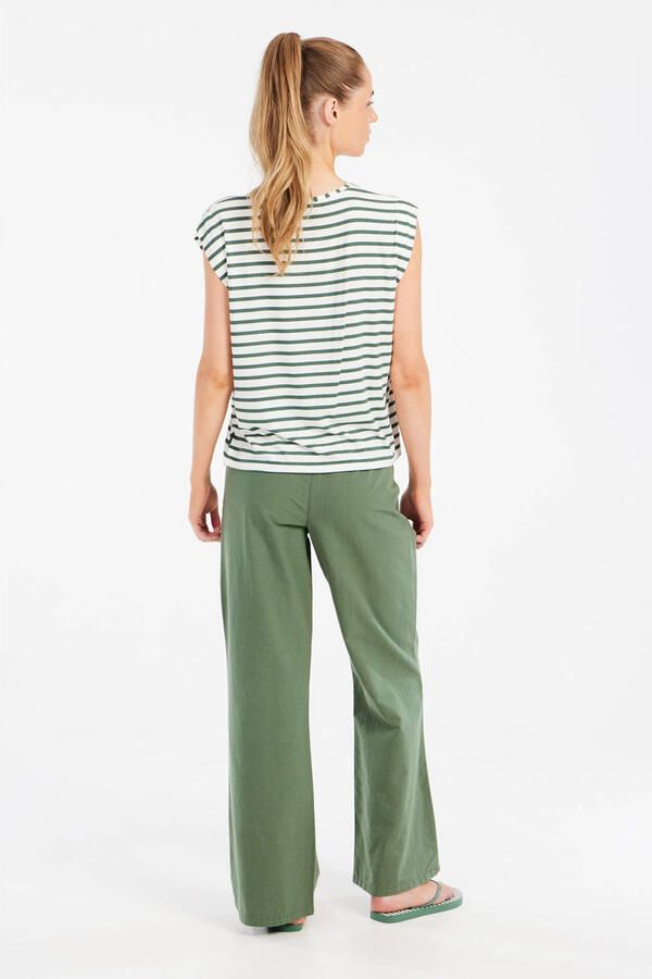 Protest wide leg regular waist broek olijfgroen - Foto 2