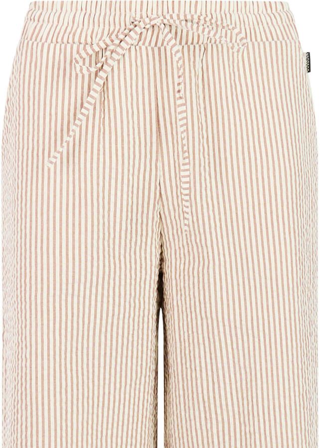 Protest wide leg regular waist gestreepte broek bruin - Foto 2