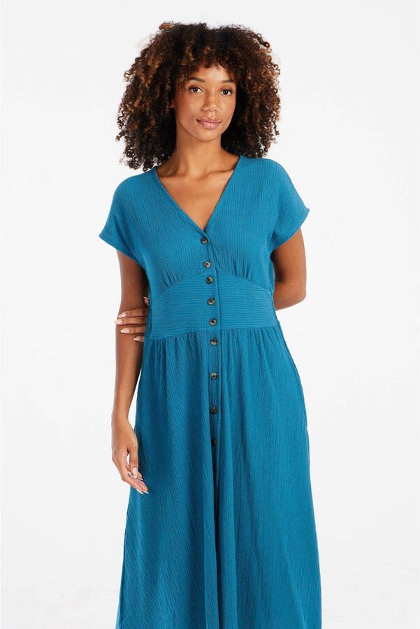 Protest zomerjurk blauw
