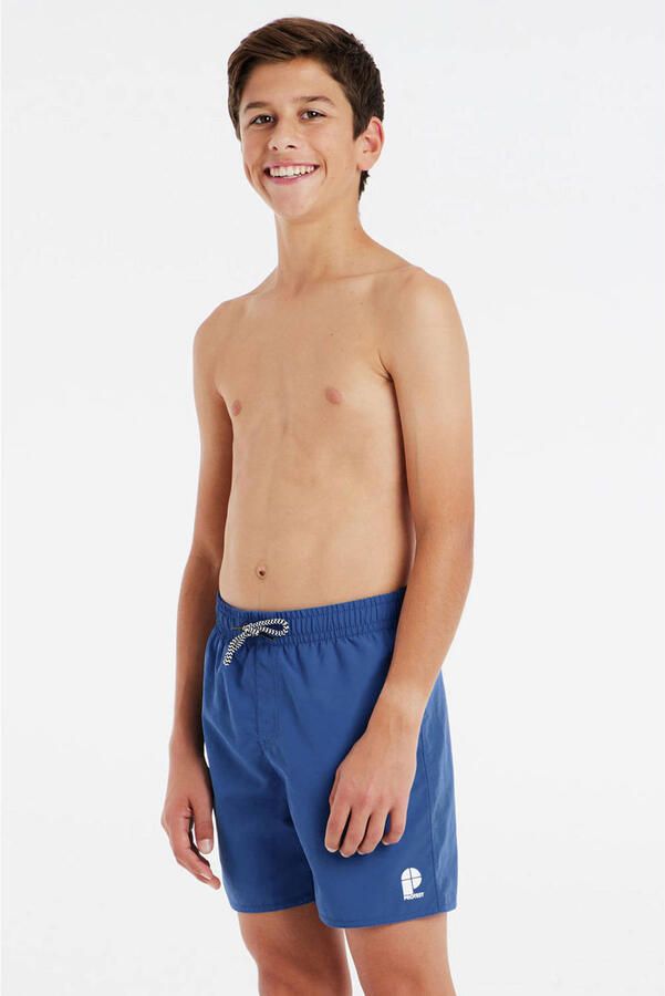 Protest zwemshort CULTURE JR donkerblauw Jongens Polyamide Effen 176