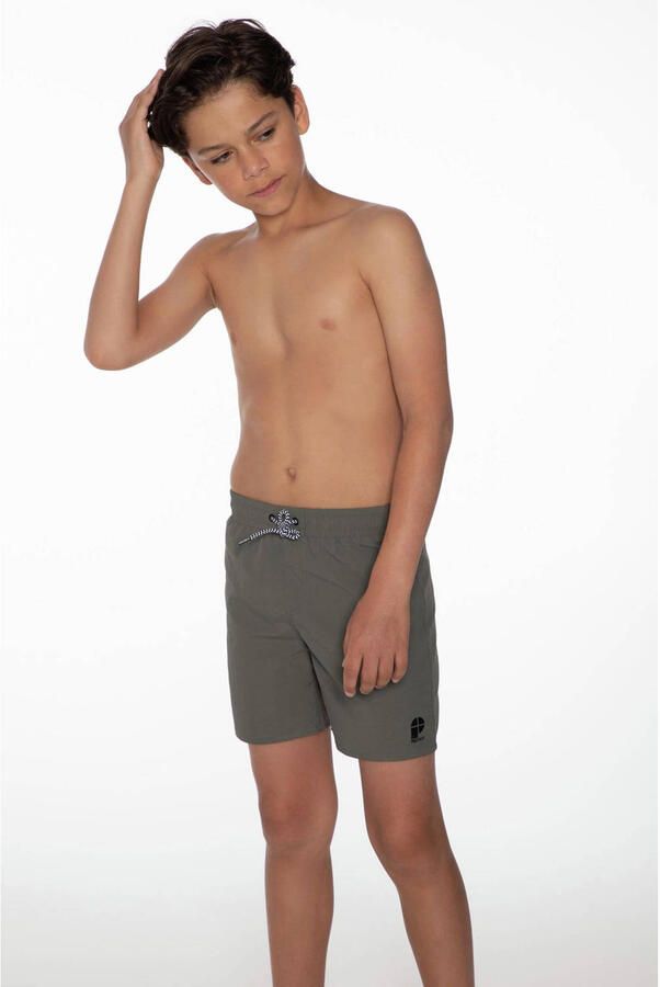 Protest zwemshort CULTURE JR donkergroen Jongens Polyamide Effen 176 - Foto 2