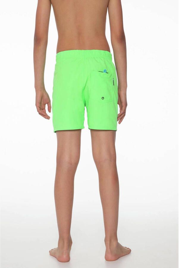 Protest zwemshort CULTURE JR neon groen Jongens Polyamide Effen 176