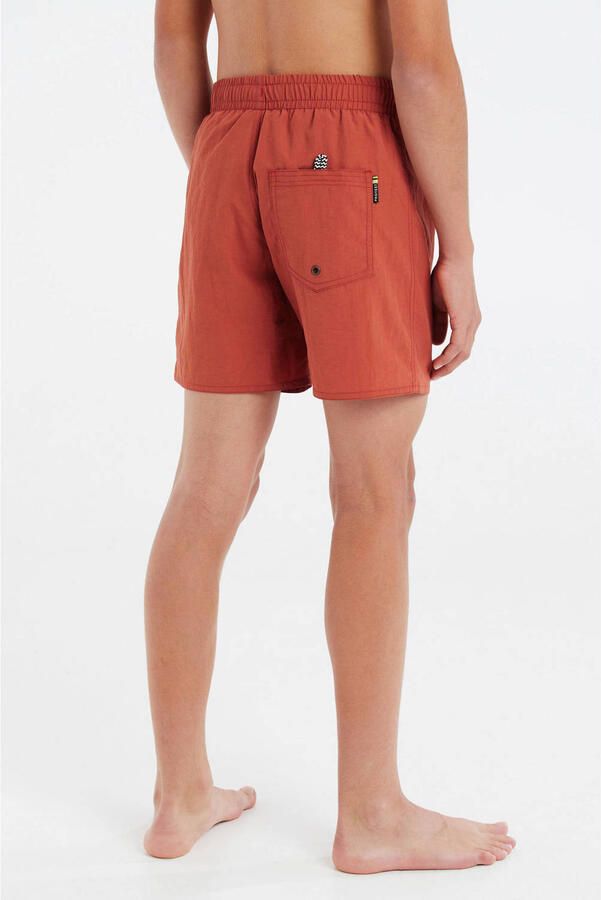 Protest zwemshort CULTURE JR roodbruin Jongens Polyamide Effen 152