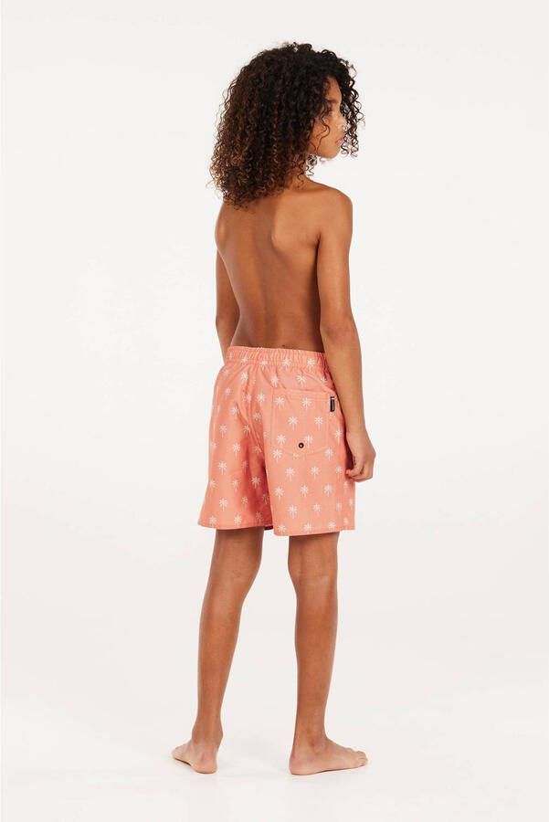 Protest zwemshort PRTFONZ JR donkerblauw Oranje Jongens Polyester All over print 104
