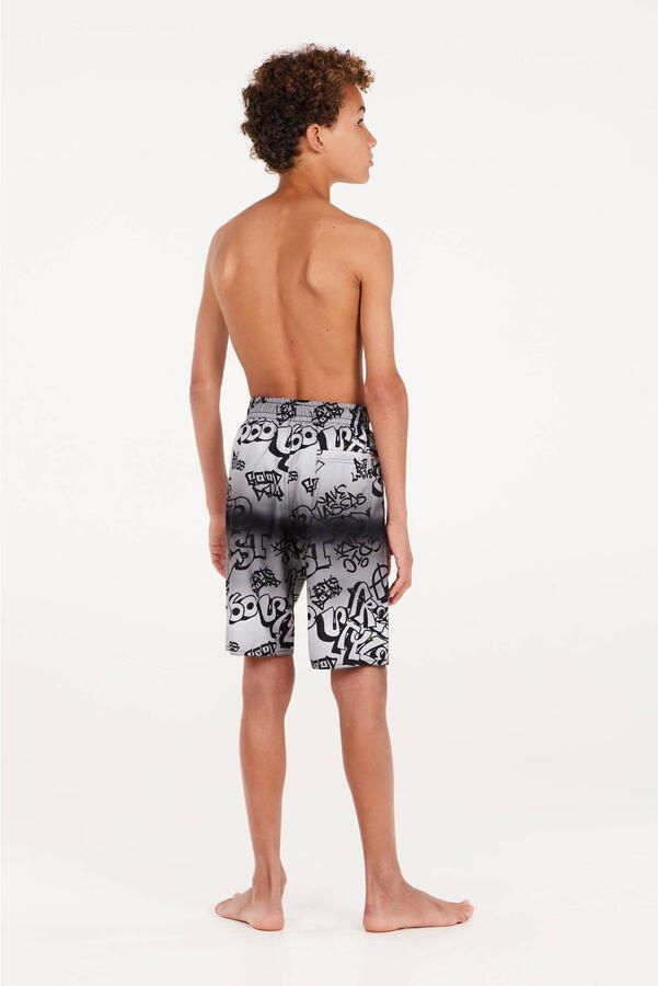 Protest zwemshort PRTNIO JR grijs Jongens Polyester All over print 176