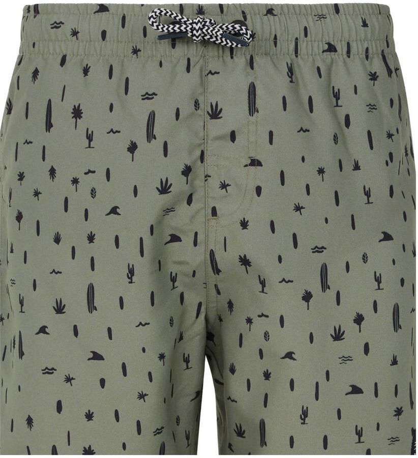 Protest zwemshort PRTSAUL JR groen Jongens Polyester All over print 104
