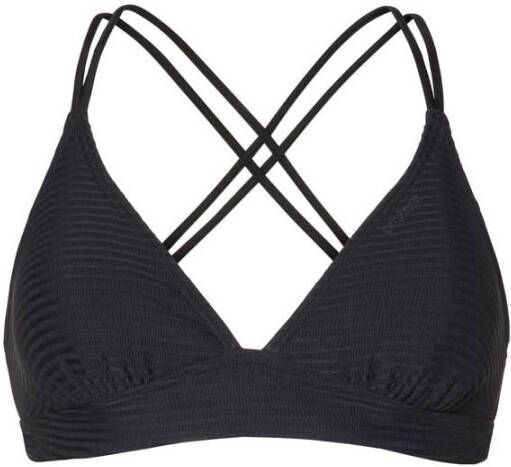 Protest voorgevormde triangel bikinitop MIXPATIO ribstructuur zwart