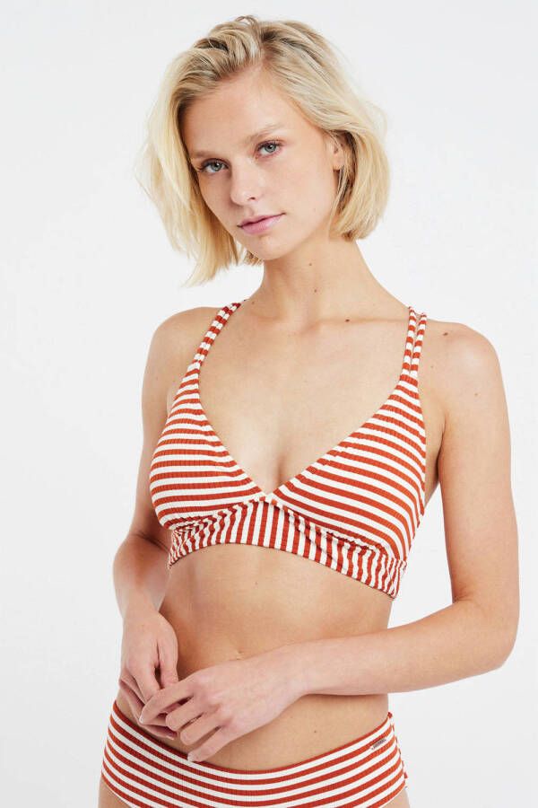 Protest voorgevormde triangel bikinitop MIXMAKARA rood wit