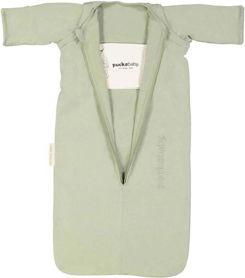 Puckababy Bag baby slaapzak 0-6 mnd Olive Babyslaapzak Groen Effen - Foto 2
