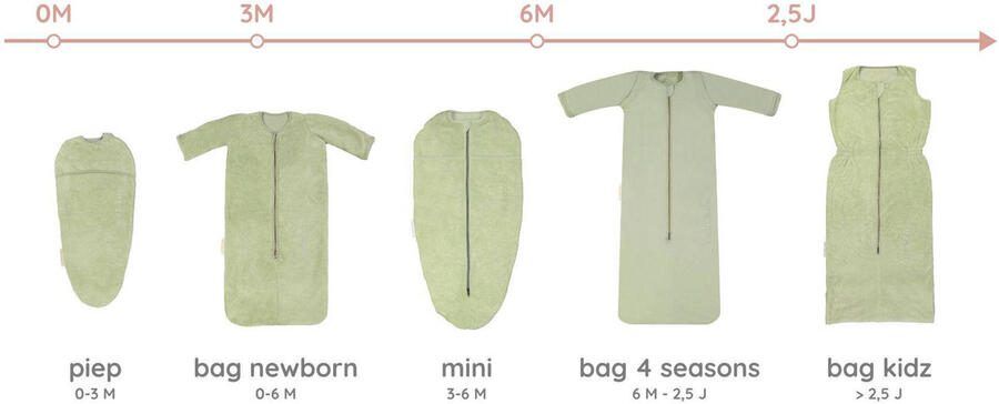 Puckababy Bag baby slaapzak Teddy Olive Babyslaapzak Groen Effen - Foto 3