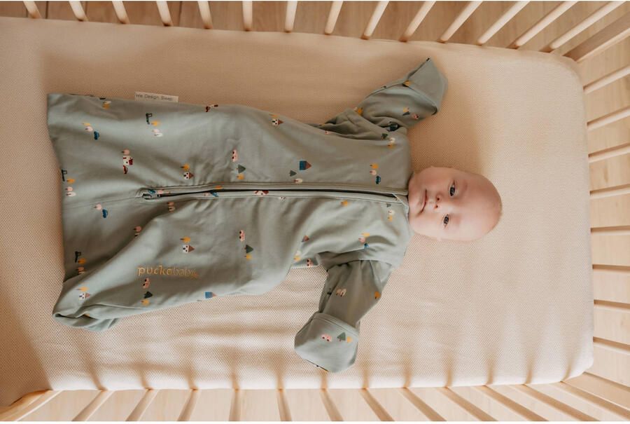 Puckababy The Bag Newborn baby slaapzak 0-6 mnd Groen multicolor - Foto 3