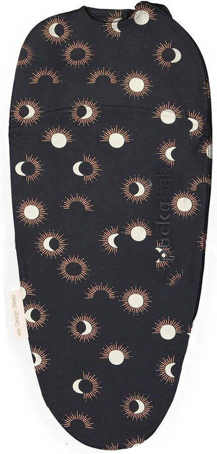 Puckababy The Original Piep inbakerslaapzak 0-3 mnd Cotton Eclipse Night Inbakerdoek Zwart