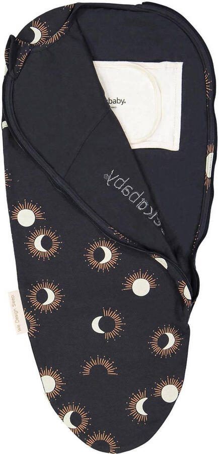 Puckababy The Original Piep inbakerslaapzak 0-3 mnd Cotton Eclipse Night Inbakerdoek Zwart - Foto 2