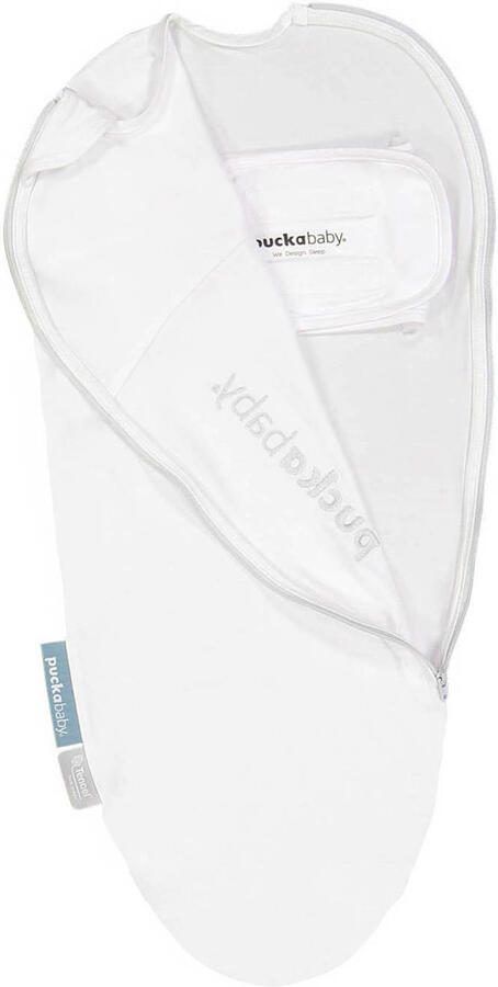Puckababy The Original Piep inbakerslaapzak 0-3 mnd Tencel White Inbakerdoek Wit - Foto 2
