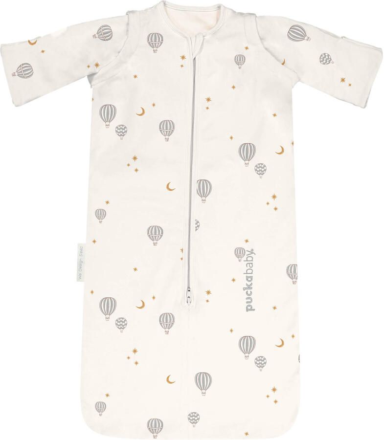 Puckababy winterbabyslaapzak met print 0-6 maanden ecru
