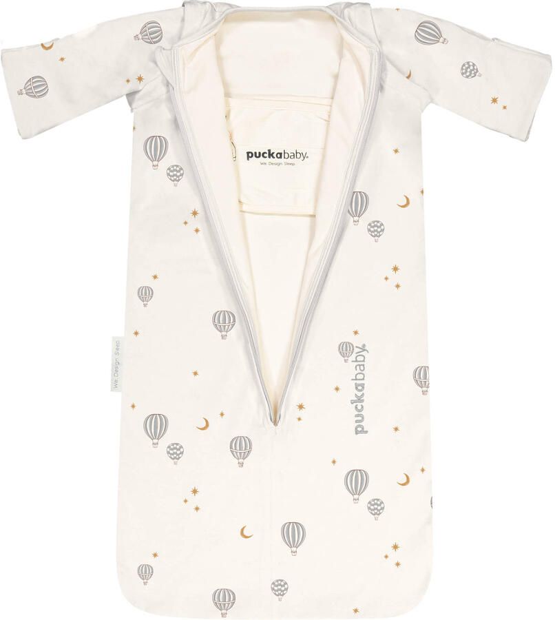 Puckababy winterbabyslaapzak met print 0-6 maanden ecru - Foto 2