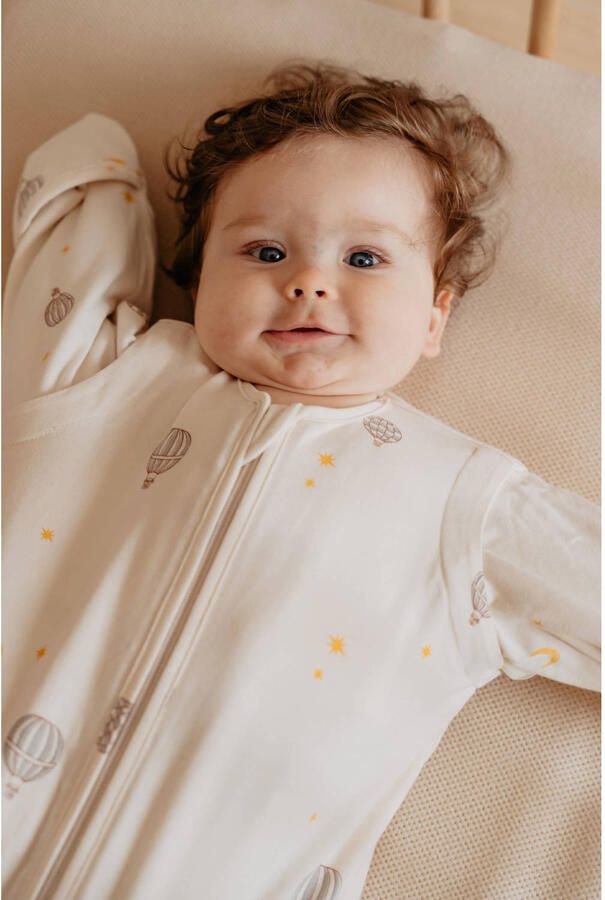 Puckababy winterbabyslaapzak met print 0-6 maanden ecru - Foto 3