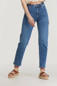 PULZ high waist regular fit jeans PZLIVA medium blue