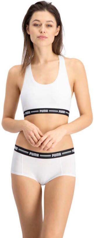 PUMA Sportbustier WOMEN RACER BACK TOP 1P HANG Racerback-rug logo-onderborstband zonder beugel elastisch