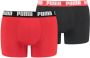 Puma 2-Pack Basic Boxershorts Rood Zwart Black Dames - Thumbnail 1