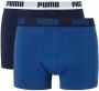 Puma basic boxershort 2-pack blauw donkerblauw heren - Thumbnail 1