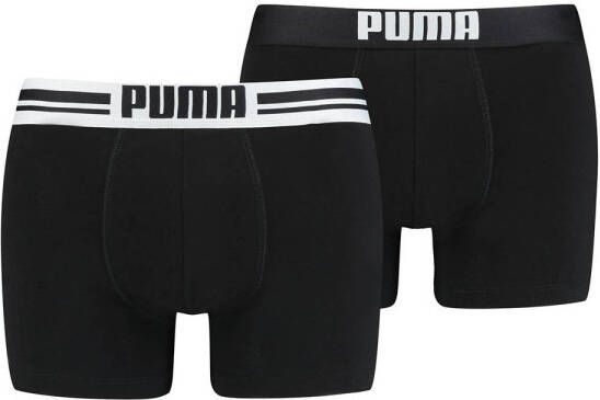Puma 2-Pack Boxershorts Geplaatst Logo Zwart Black Heren