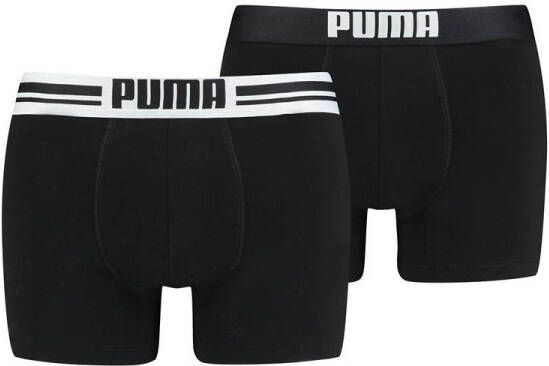 Puma 2-Pack Boxershorts Geplaatst Logo Zwart Black Heren