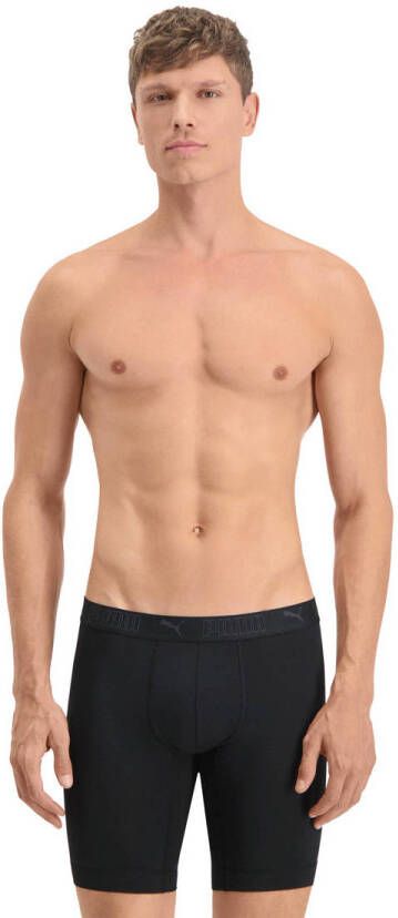 Puma Boxershort met elastische band met logo in een set van 2 stuks model 'Sport'