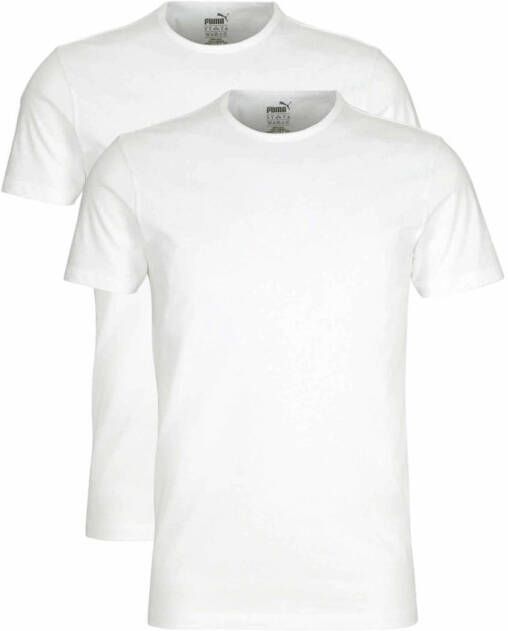 Puma Set van 2 katoenen T-shirts Klassieke pasvorm White Heren