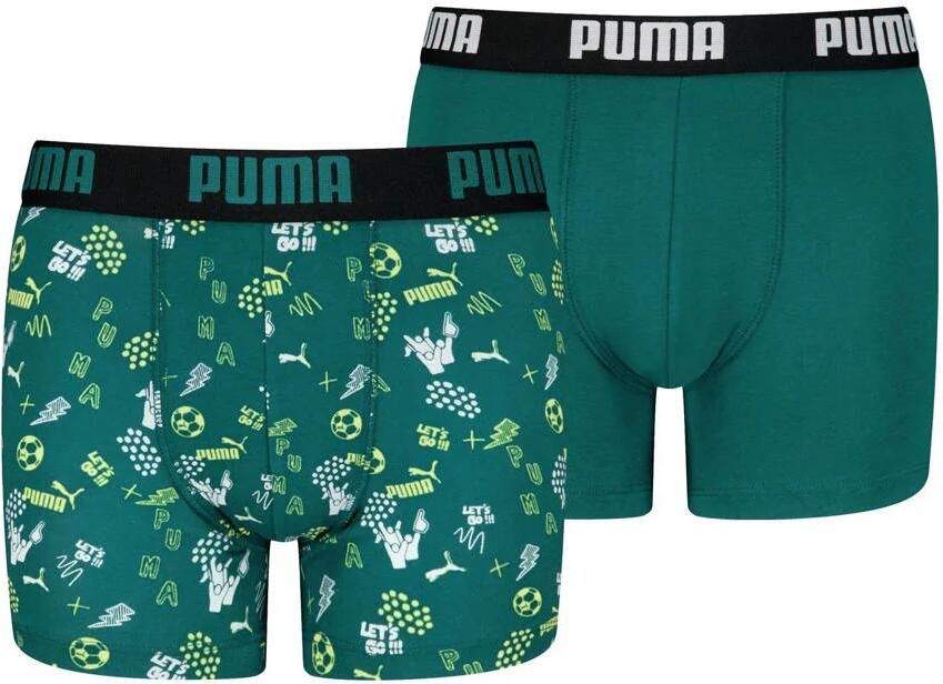 Puma boxershort- set van 2 groen