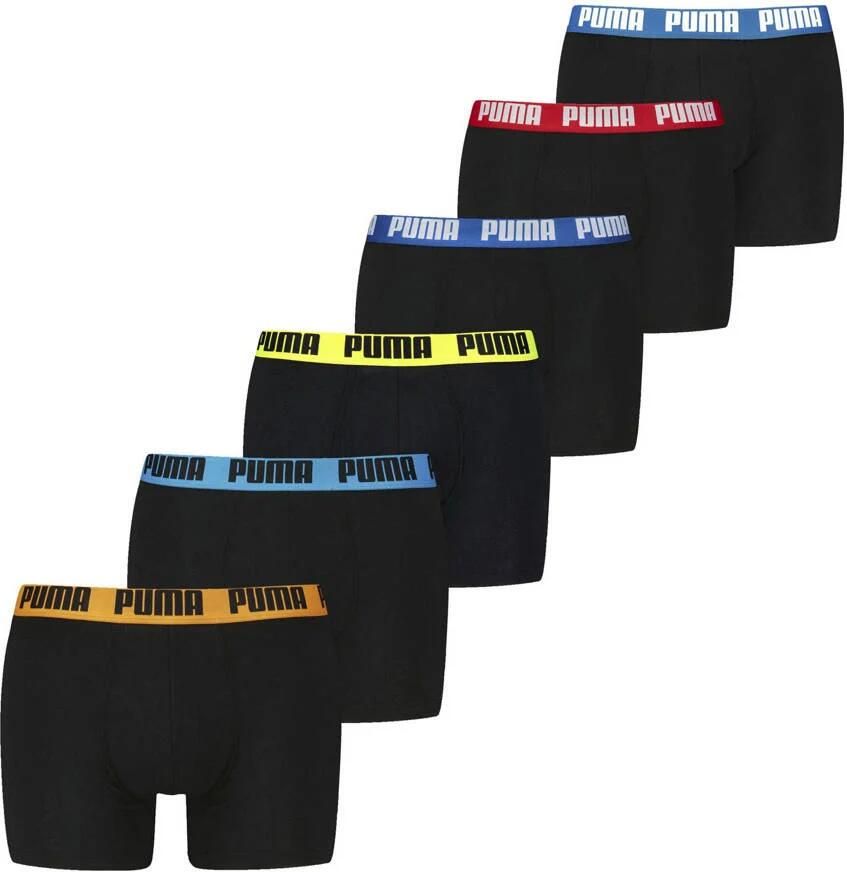 PUMA Boxershort MEN EVERYDAY BOXER 6P ECOM Elastische logotailleband stretchmateriaal zonder opening (Set van 6)
