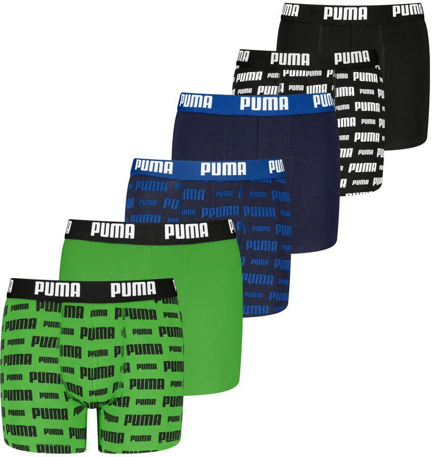 Puma boxershorts groen blauw zwart (set van 6)