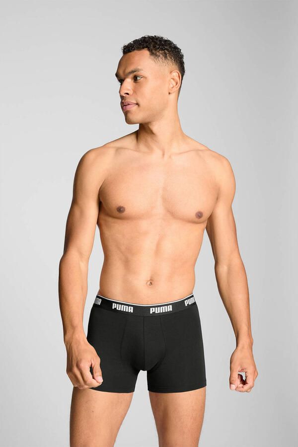 PUMA Boxershort MEN EVERYDAY BASIC BOXERS 3P Comfortabele elastische logotailleband (Set van 3)