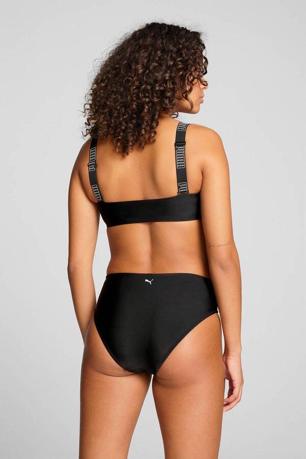 Puma high waist bikinibroekje met logo zwart - Foto 3