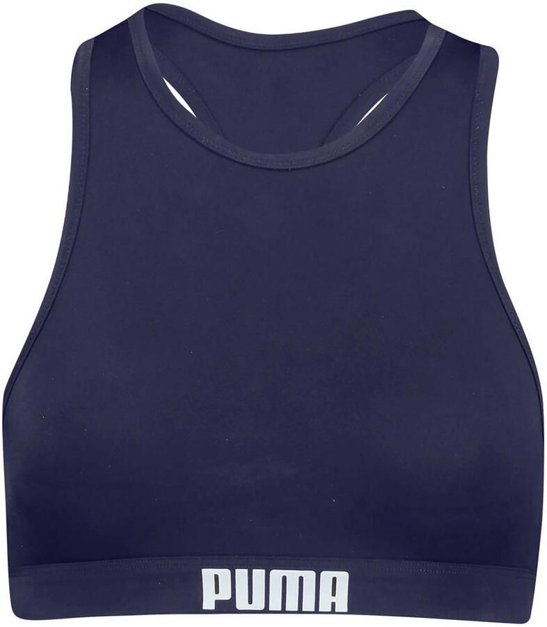 Puma niet-voorgevormde crop bikinitop donkerblauw
