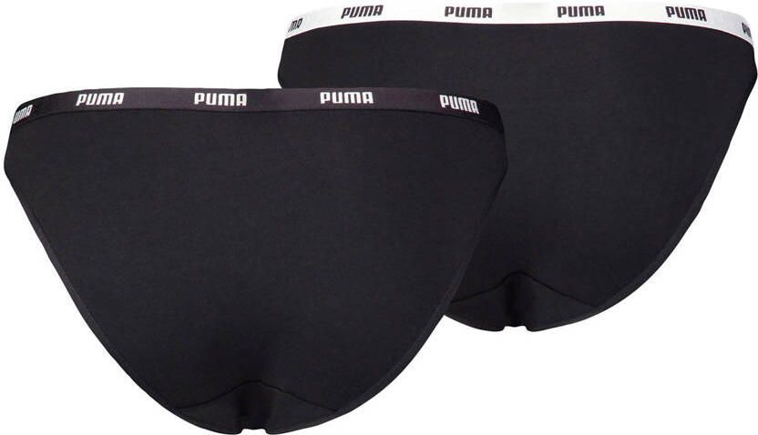 PUMA Bikinibroekje Iconic met smalle logo-weefband (2 stuks Set van 2)