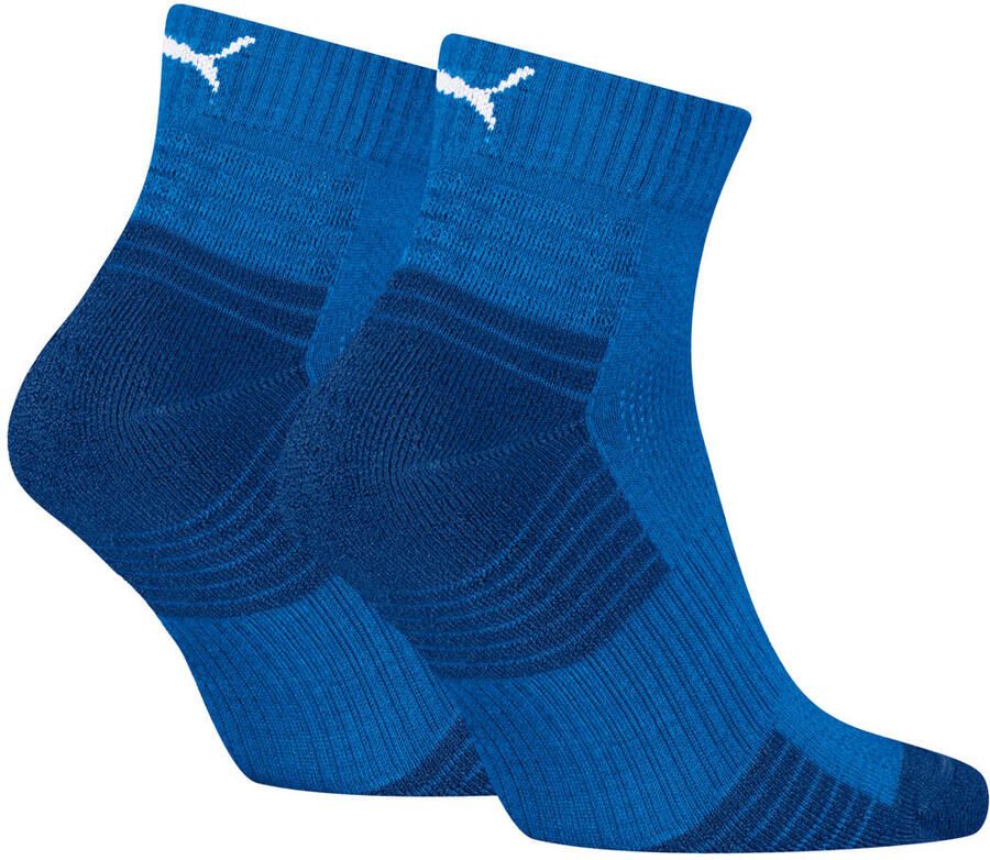 PUMA Korte sokken UNISEX SPORT CUSHIONED QUARTER 2P Ribboorden geoptimaliseerde demping voor extra comfort (2 paar)