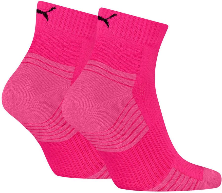 PUMA Korte sokken UNISEX SPORT CUSHIONED QUARTER 2P Ribboorden geoptimaliseerde demping voor extra comfort (2 paar)