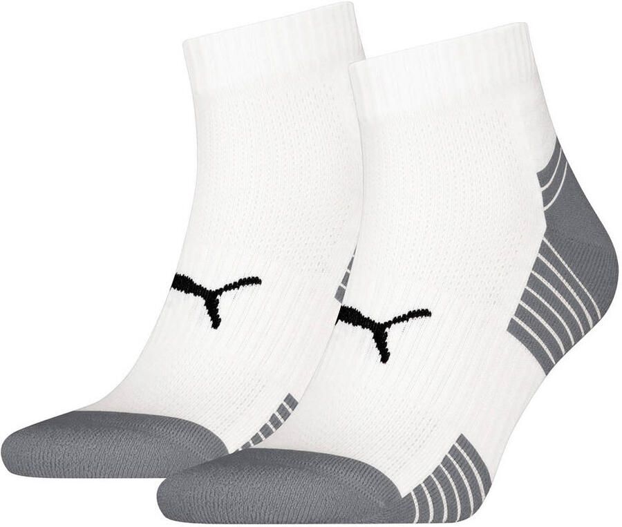 PUMA Korte sokken UNISEX SPORT CUSHIONED QUARTER 2P Ribboorden geoptimaliseerde demping voor extra comfort (2 paar) - Foto 2