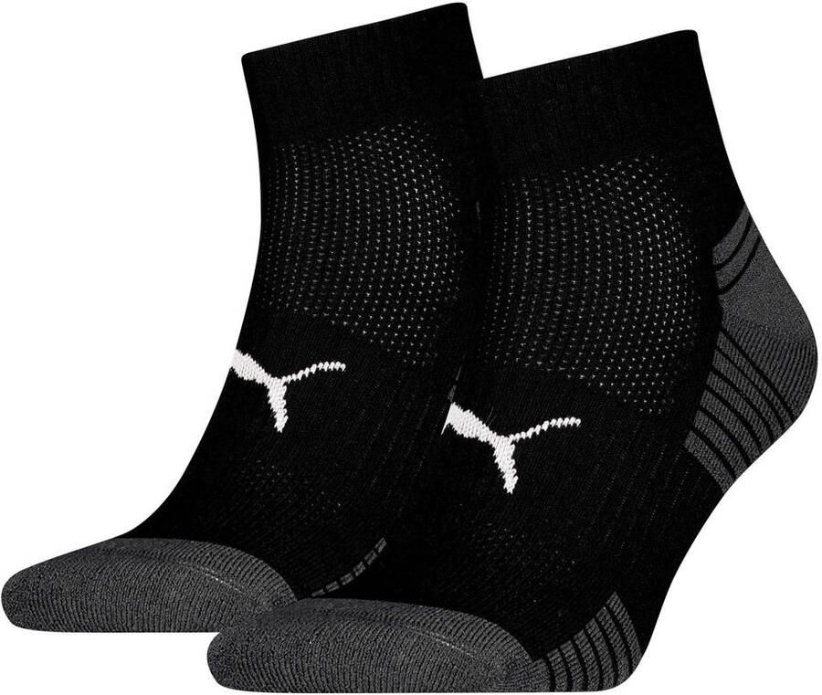 PUMA Korte sokken UNISEX SPORT CUSHIONED QUARTER 2P Ribboorden geoptimaliseerde demping voor extra comfort (2 paar) - Foto 2