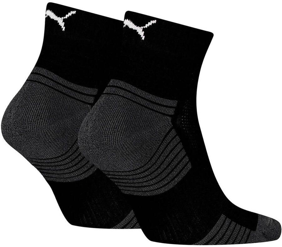 PUMA Korte sokken UNISEX SPORT CUSHIONED QUARTER 2P Ribboorden geoptimaliseerde demping voor extra comfort (2 paar)