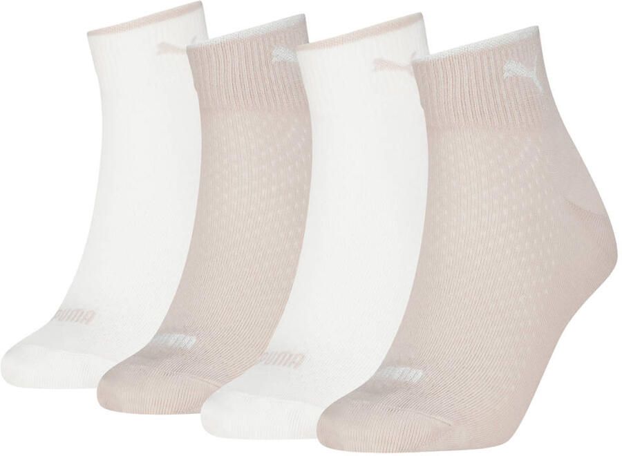 Puma sokken set van 4 beige wit