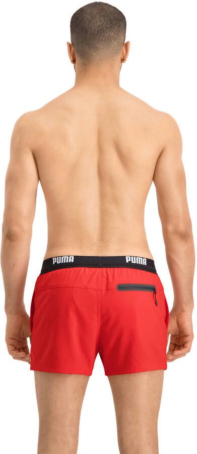 PUMA Zwemshort SWIM MEN LOGO SHORT LENGTH SWIM SHORTS Zijzakken achterzak met ritssluiting trekkoord - Foto 2
