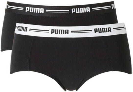 PUMA Hipster WOMEN MINI SHORT 2P PACK met opvallende logo-tailleband (2 stuks Set van 2)